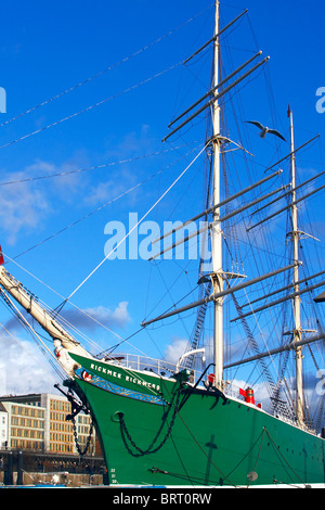 Voilier historique 'Rickmer Rickmers', bateau musée avec proue, Tall Ship, l'écorce, le Windjammer Banque D'Images