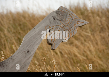 Canada, Terre-Neuve et Labrador, L'Anse aux Meadows. Site archéologique. Banque D'Images