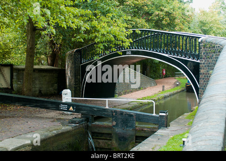 Blocage du canal et pont à Oxford Banque D'Images