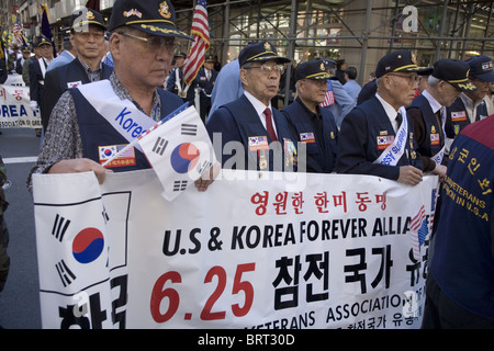 2010 Korean Day Parade le long de l'Avenue des Amériques à New York. Banque D'Images