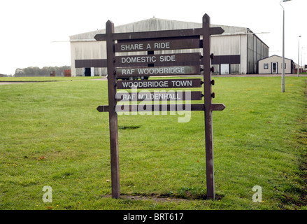 Ancien de la base de Bentwaters RAF de l'USAF, Suffolk, Angleterre Banque D'Images