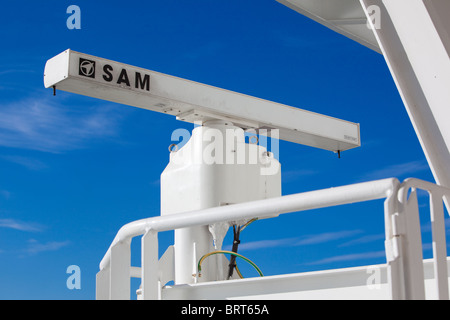 Radar arrière de scanners. Les navires à passagers Banque D'Images