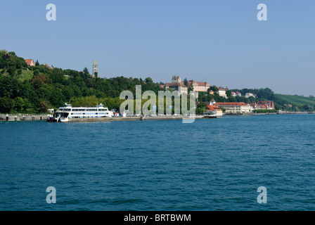 Le port ferry de voiture dans le lac de Constance Meersburg, Allemagne Bade-Wurtemberg Banque D'Images