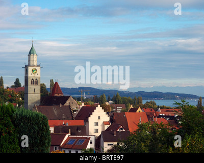 Avec le lac de Constance Überlingen Banque D'Images