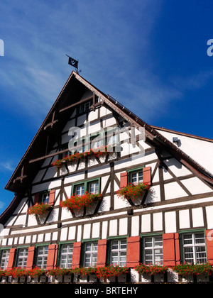 Maison à pans de bois de Ravensburg, Allemagne Banque D'Images