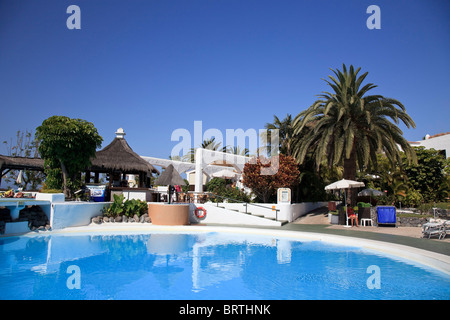 Canaries, La Gomera, Playa Santiago, jardín Tecina Resort Banque D'Images