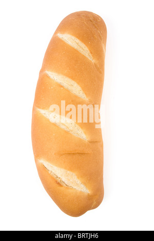 Une miche de pain gros plan, isolé. Banque D'Images