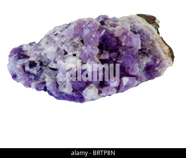 L'améthyste est une variété de quartz violet souvent utilisé en joaillerie Banque D'Images