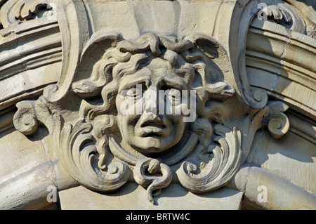 Masque Baroque, Haute cour régionale et le siège du procureur général, Reichensperger Platz, Cologne Banque D'Images