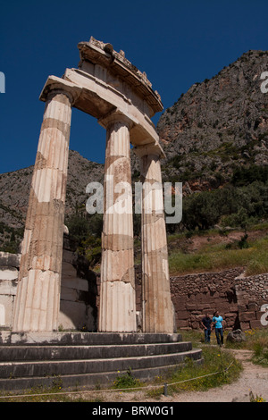 Sanctuaire d'Athéna Pronaia et bâtiment Tholos Banque D'Images