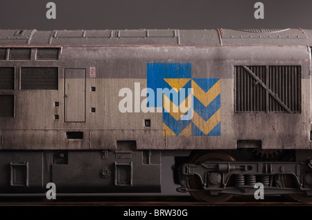 La classe 37 trains diesel, métaux Fret Livery Banque D'Images