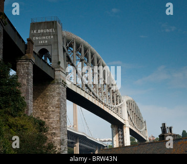 Le Tamar pont de chemin de fer de Manly. Banque D'Images