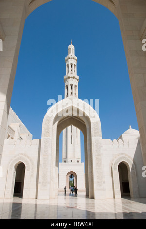 Grande Mosquée Sultan Qaboos, Muscat, Oman. Banque D'Images