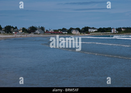 Une plage de sable blanc de la côte sud de la Nouvelle-Écosse, Banque D'Images