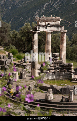 Sanctuaire d'Athéna Pronaia et bâtiment Tholos Banque D'Images