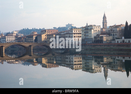 Panorama de l'Arno, Florence, Toscane, Italie, Europe Banque D'Images