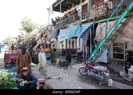 Street restaurant à Tarin Kowt, Afghanistan Banque D'Images