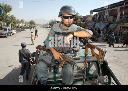 La Police nationale afghane (ANA) dans l'Uruzgan, Afghanistan Banque D'Images