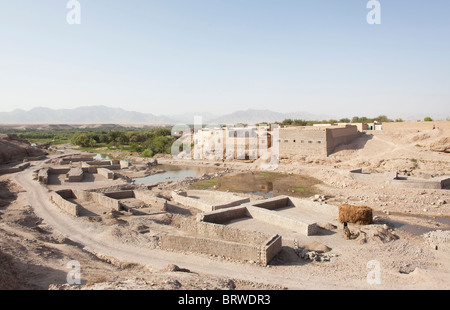 Brickfactory à Tarin Kowt, Afghanistan Banque D'Images