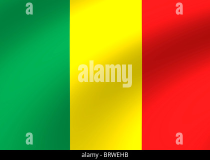 drapeau du Mali Banque D'Images