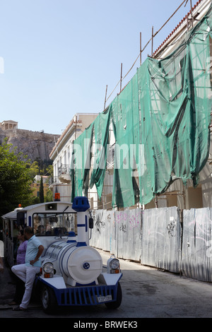 Train touristique Athènes Grèce Banque D'Images