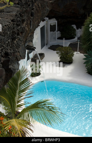 Maison d'architecte et de l'artiste Cesar Manrique, Fundación César Manrique Tahiche, Lanzarote, îles Canaries, Espagne Banque D'Images