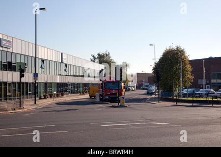 Entrée de la zone industrielle dans la région de Nine Elms, Londres, où la nouvelle ambassade des Etats-Unis sera construit Banque D'Images