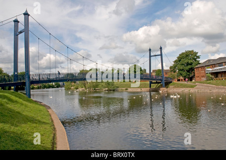 Cricklepit pont traversant la rivière Exe à Exeter, Devon Banque D'Images