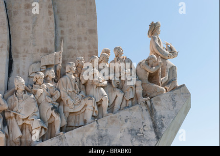 Détails sur le Monument des Découvertes sur le bord de l'eau Lisbonne Belém Banque D'Images
