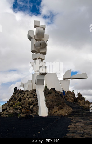 Campesino Monument, La Geria, Lanzarote, îles Canaries, Espagne Banque D'Images