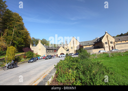 Abbaye d'Orval monastère cistercien fondé 1132, la région de Gaume, en Belgique Ardennes Bières et fromages Banque D'Images