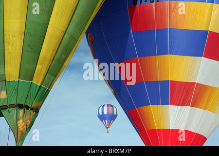 Col des Saisies, RALLYE BALLON À AIR CHAUD, Savoie (73), FRANCE Banque D'Images