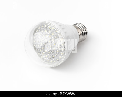 Ampoule LED isolé sur fond blanc Banque D'Images