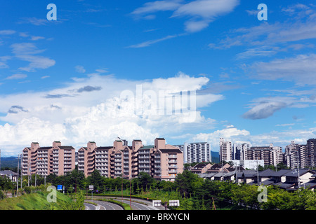 Appartements et maisons, Hyogo Prefecture, Honshu, Japan Banque D'Images