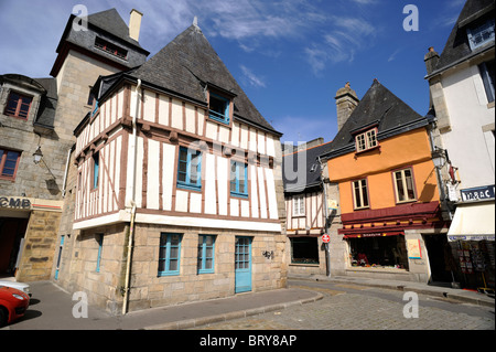 France, Bretagne (Bretagne), Finistère, Quimper, maisons à colombages Banque D'Images