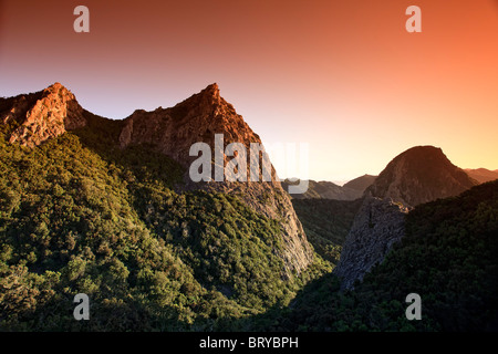 Canaries, La Gomera, Parc National de Garajonay (UNESCO Site), Los Roques Banque D'Images