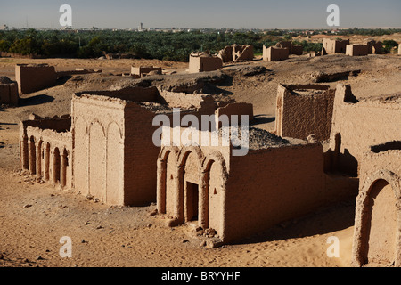 Tombes chrétiennes d'al-Bagawat, Oasis Kharga, désert occidental, en Égypte, en Arabie, en Afrique Banque D'Images