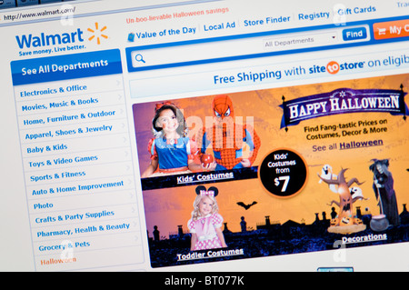 Le site web du magasin Walmart screenshot Banque D'Images