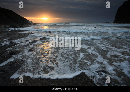 Crackington Haven Beach, North Cornwall, England, UK Banque D'Images