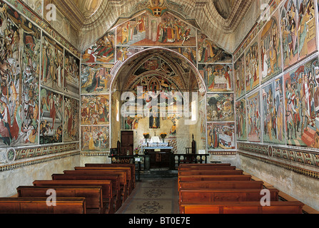 France, Alpes Maritimes, La Brigue, chapelle Notre Dame des Fontaines Banque D'Images