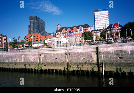 Une partie de ce qu'on appelle le Hafenkrone Harbour (couronne) sur le terrain de l'ancienne brasserie ASTRA à Sankt Pauli à Hambourg. Banque D'Images