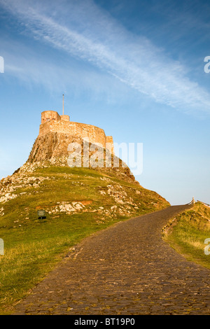 Château de Lindisfarne, l'île de Lindisfarne, Northumberland, England, UK, FR. Banque D'Images