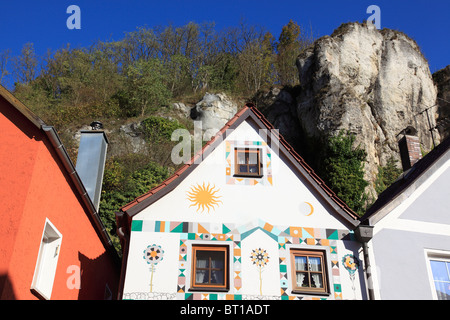 Vieille maison de décoration au village Kallmuenz Allemagne Bavière Haut-palatinat. Photo par Willy Matheisl Banque D'Images