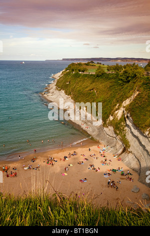 Playa de Mataleñas en Santander Cantabrie España Mataleñas beach à Santander Cantabrie Espagne Banque D'Images