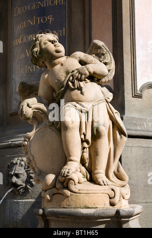 Angel à partir de Prague - Trinity baroque - colonne à Lesser Town Square, 1713, par Giovanni Batista Alliprandi Banque D'Images