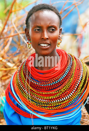 Portrait of a happy African lady Banque D'Images