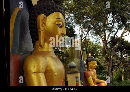 Swayambhunath. Grand temple bouddhiste de Katmandou, Himalaya, Népal. Banque D'Images