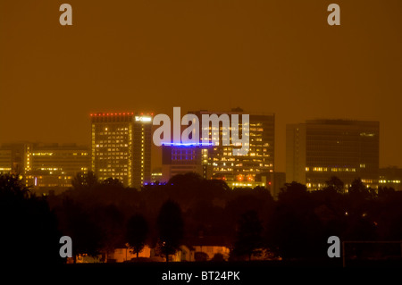 Croydon Surrey Angleterre Skyline at Night Banque D'Images