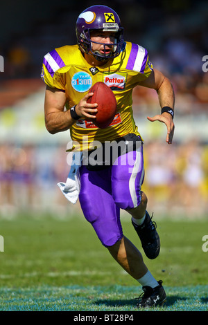 Les Vikings de Vienne battre les Giants de Graz dans un match éliminatoire EFL 38-22 le 6 juin 2010 à Hohe Warte stadium à Vienne, Autriche. Banque D'Images