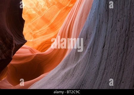 Formation de grès à Lower Antelope Canyon, Slot Canyon, Arizona, USA Banque D'Images